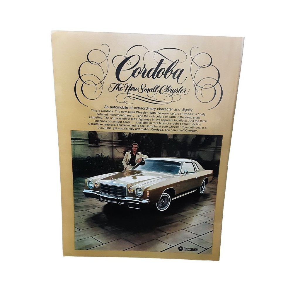 1975 Chrysler Cordoba Ricardo Montalban vintage Original Print ad